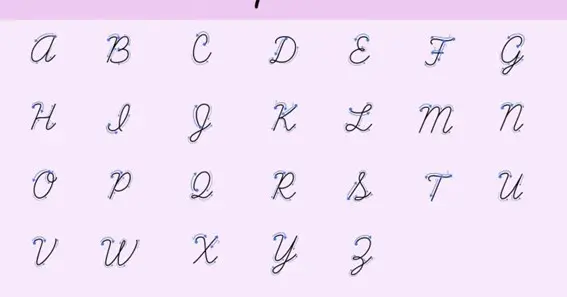 cursive chart